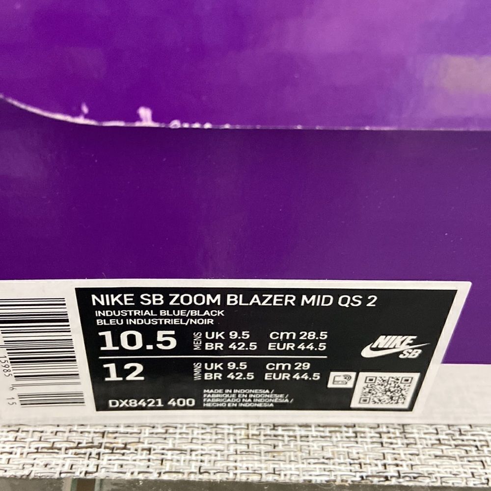 Nike SB Zoom Blazer MId QS 2 Sz 10.5 Men’s in the box New - Picture 11 of 14